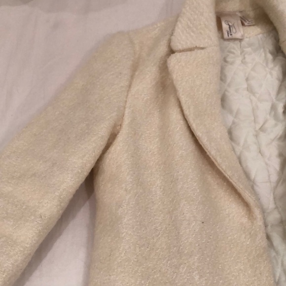 Forever 21 Cream mid length pea coat - Picture 3 of 5